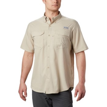 Columbia Overhemd Heren, PFG Blood and Guts III Short Sleeve Woven Khaki, 47FPBQVKZ